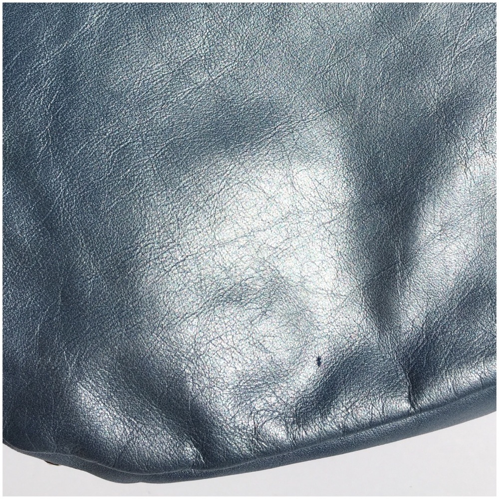 Pearl Blue Leather Handbag - Picture 8 of 8
